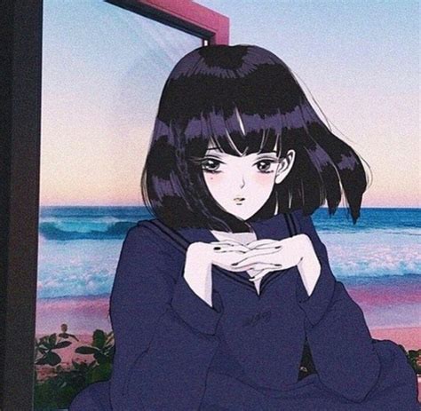 Aesthetics Black Hair 90s Anime Girl Largest Wallpaper Portal