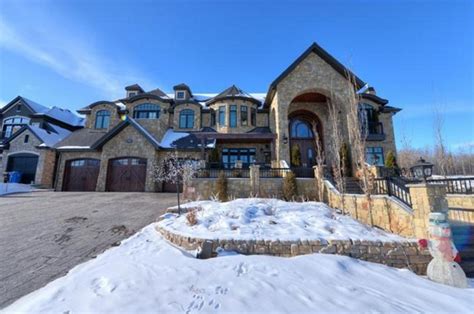 11000 Square Foot Stone Mansion In Alberta Canada Homes Of The Rich