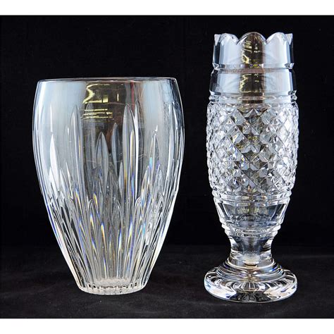 Two Signed Waterford Crystal Vases 8 25 And 10