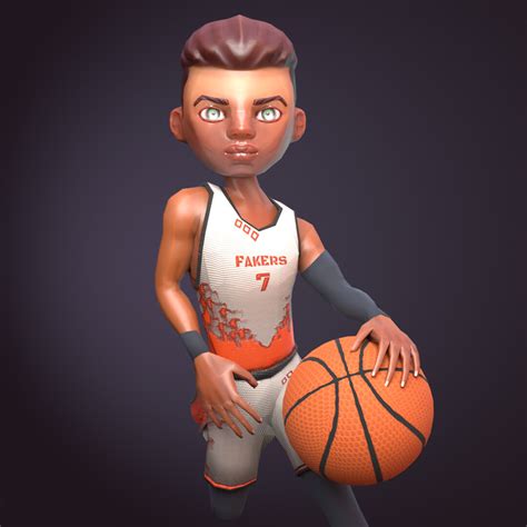 Artstation Low Poly Basketball Player