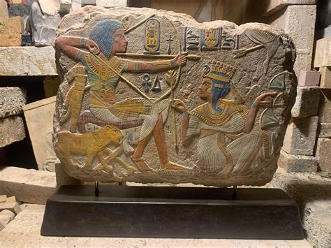 Egyptian Art Relief Sculpture Tutankhamun Tutankhamen And His Queen