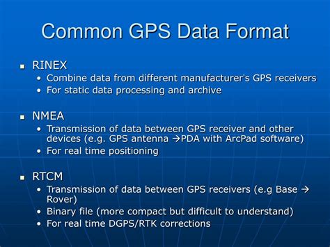 Ppt Introduction To Gps Data Nmea And Rtcm Powerpoint Presentation Id