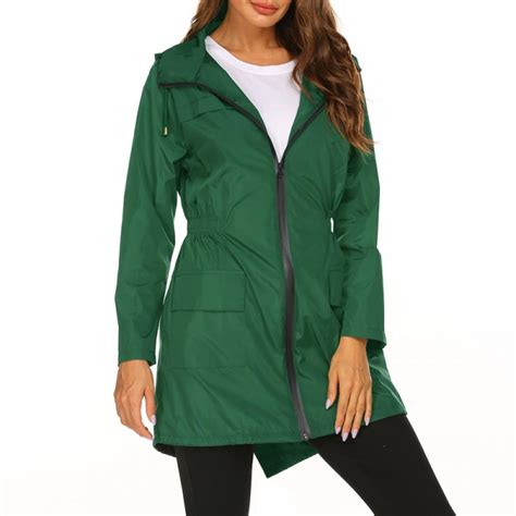 Mellco Womens Spring Autumn Zipper Jacket Fashion Waterproof Hoodie