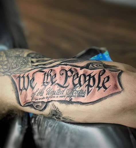 75 Patriotic “we The People” Tattoos And Ideas Tattoo Me Now Men