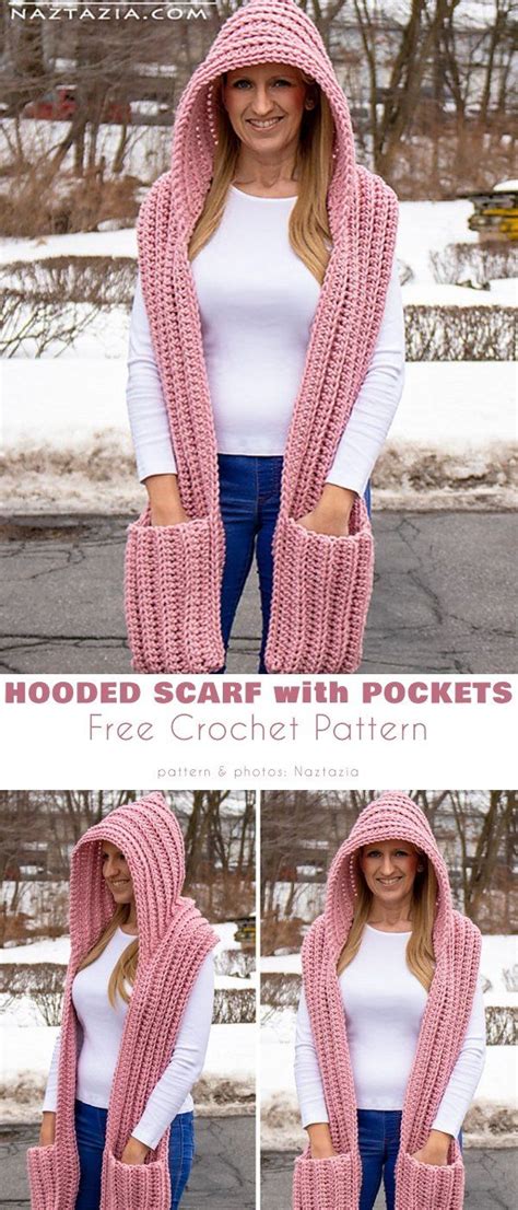 Free Pattern For Hooded Scarf Web We Just Cant Get Enough Of These