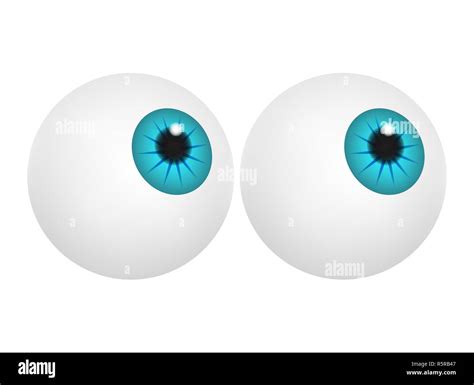 Eyeball With Blue Pupil Iris Realistic Human Body Part Set Vector