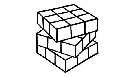 rubiks cube drawing  getdrawings