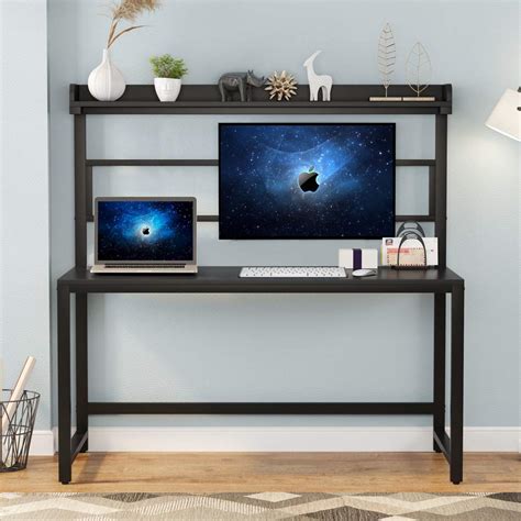 Tribesigns Computer Desk With Hutch 55 Inch Large Modern Home Office