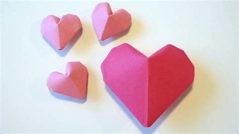 Origami 3d Paper Heart Valentine Heart Youtube