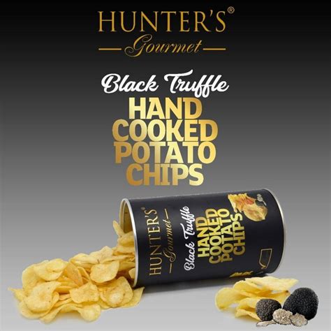 Hunters Gourmet Hand Cooked Potato Chips Black Truffle 40g Dealzdxb