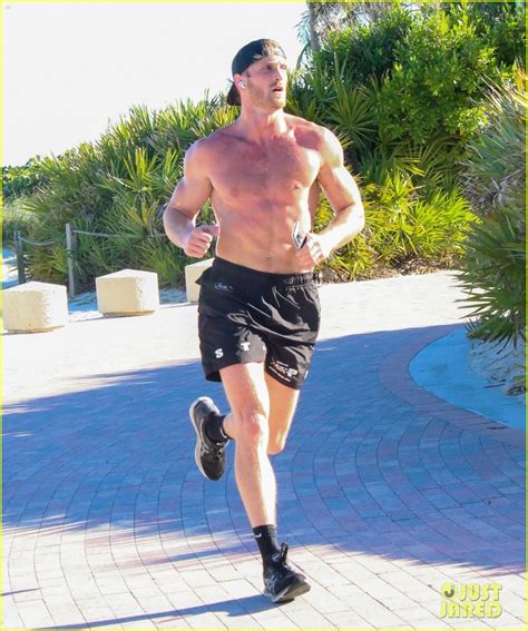 Logan Paul Goes Shirtless During Miami Beach Run With Girlfriend Nina