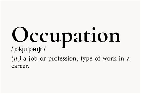 Occupation Definition Dictionary Word Typography Free Photo Rawpixel
