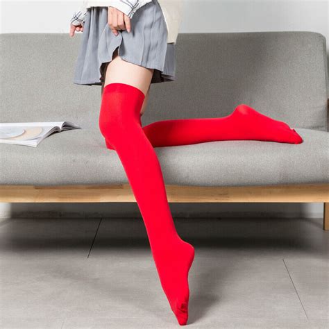 Girls Women Thigh High Over The Knee Socks Extra Long Stretch Sexy Stockings Ebay