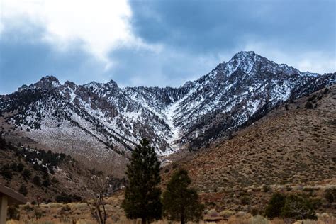 Landscape With Snowy Mountains In The Onion Valley California The Usa