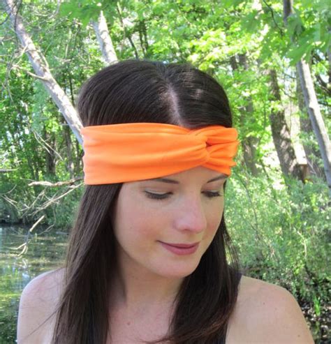 Orange Headband Hunting Spandex Orange Twist Headband Orange Turband