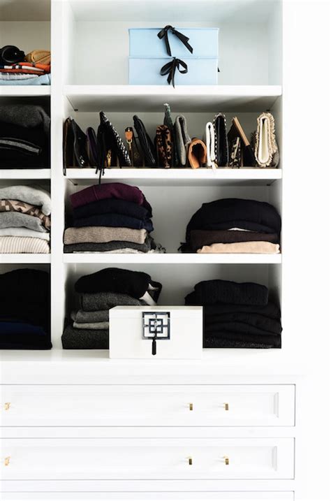 Walk In Closet With Sweater Shelf And Acrylic Dividers Transitional