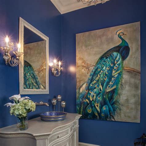 Related posts peacock blue bathroom accessories. Bright Blue Traditional Bathroom | Dining room table decor ...