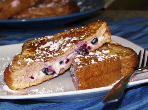 Pinch Of Lime Blueberry Cream Cheese Stuffed French Toast