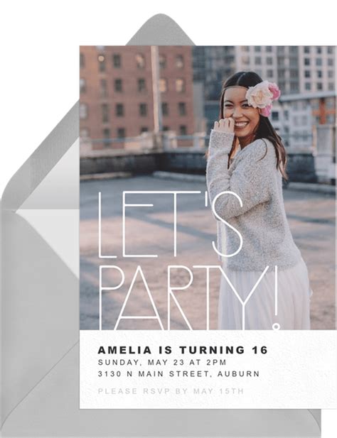 Modern Party Invitations