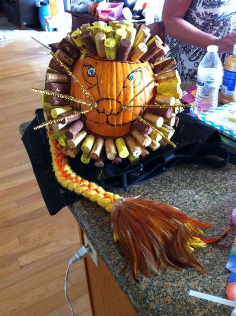 Lion No Carve Pumpkin 2nd Grade Class Pumpkin For School Contest
