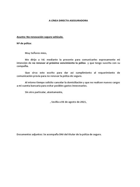 Modelo Carta Baja Seguro Pdf