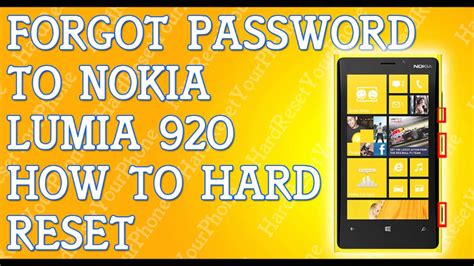 Forgot Password Lumia 920 How To Hard Reset Nokia Youtube