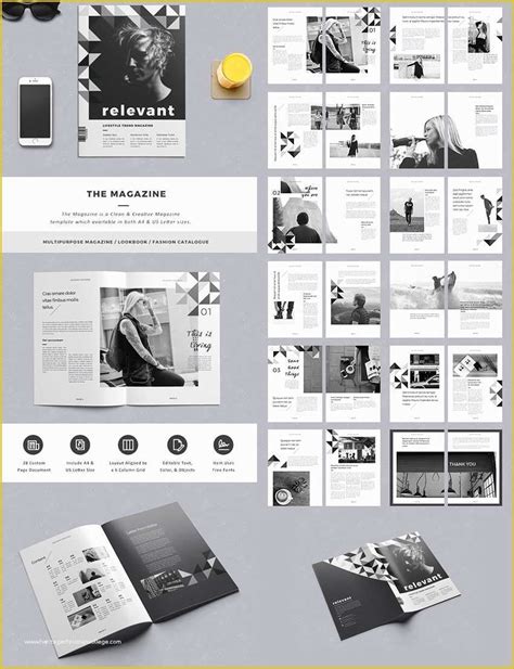 Free Magazine Page Template Of 20 Magazine Templates With Creative