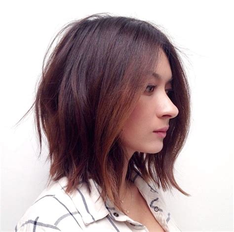 Https://tommynaija.com/hairstyle/edgy Textured Soft Lob Fine Brunette Hairstyle