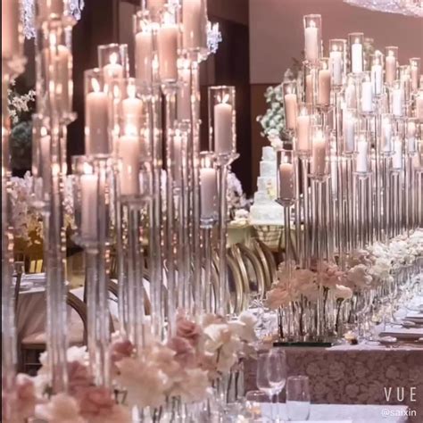 Zt 323l Factory Wholesale Crystal Glass Candelabra Centerpieces Wedding