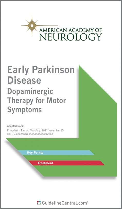 Early Parkinson Disease Guidelines Pocket Guide Guideline Central