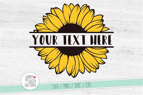Sunflower Split Monogram Svg Free Cute Svg Cut File Free For Cricut