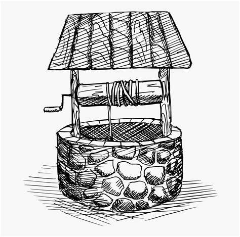Water Well Sketch Of A Well Free Transparent Clipart Clipartkey