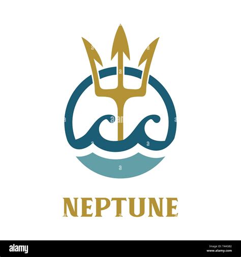 Imagen Vectorial De Neptunos Trident Plantilla De Diseño De Logotipo