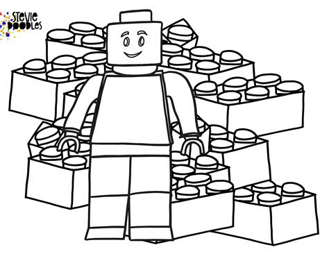 Free Lego Coloring Pages Stevie Doodles