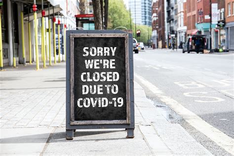 Sorry We Re Closed Due To Covid Foldable Advertising Poster