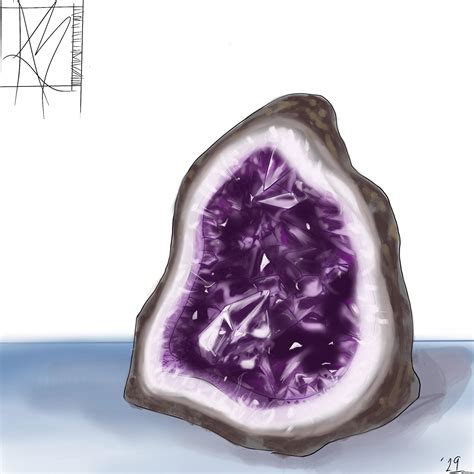 Amethyst Realistic Digital Painting Or Illustration For Sale By