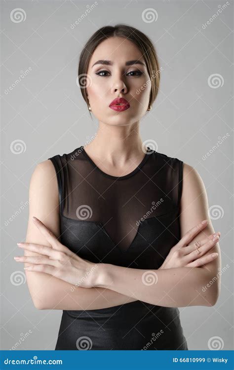 Model With Perfect Body And Face Posing At Camera Stock Image Image Of Lips Model 66810999
