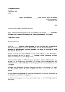 Application Letter Sample Modele De Lettre Demande De Remise Gracieuse