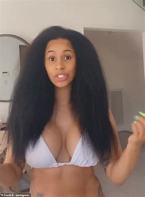 Cardi B Embraces Her Natural Hair Texture On Instagram This Is