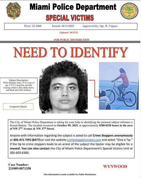 Miami Police Search For This Sex Crime Suspect