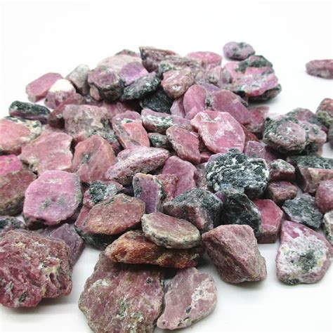 Natural Stones Red Corundum Crystal Quartz Tourmaline Gemstone Original