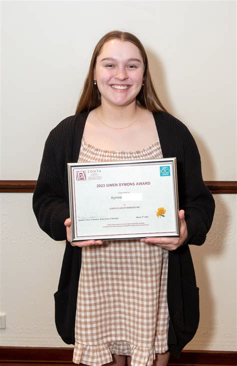 Gwen Symons Memorial Scholarship Zonta Club Of Bendigo Inc