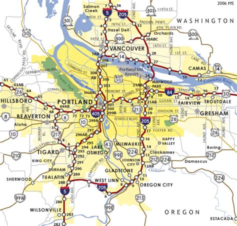The Corridor Detailed Map Of Interstate Portland Or