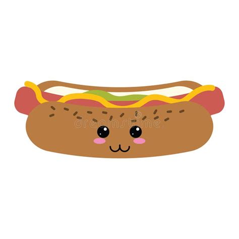 Kawaii Hot Dog Fast Food Stock Illustrations 403 Kawaii Hot Dog Fast