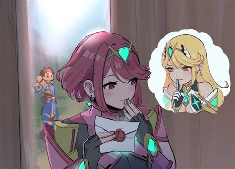 Pyra Mythra Keeping A Secret Super Smash Brothers Ultimate Know