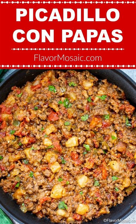 Add onion and saute for 2 minutes, or until just starting to turn translucent. Picadillo Con Papas - Flavor Mosaic