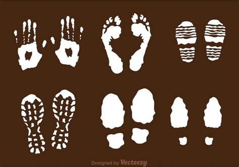 Handprint And Footprint Vectors Download Free Vector Art Stock