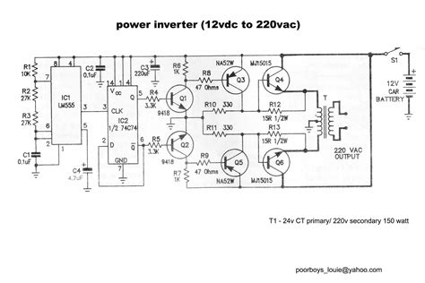 circuit diagram for an inverter circuit