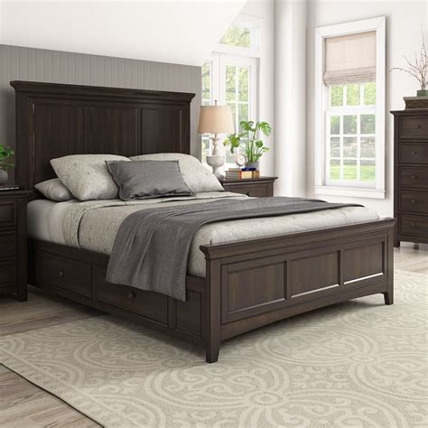 Ediline Queen Size Wood Panel Platform Storage Bed By Inspire Q Classic