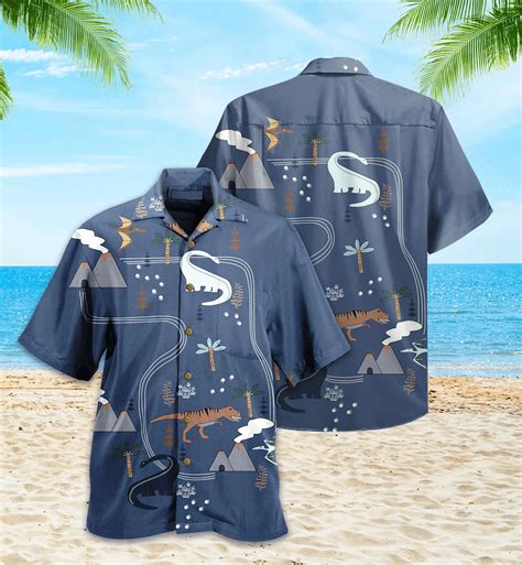 Jurassic Park Trendy Hawaiian Shirt Jurassic World Grey Hawaii Shirt